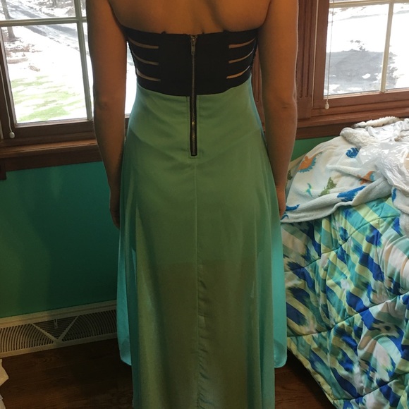 Strapless High Low Evening Dress - Picture 2 of 4